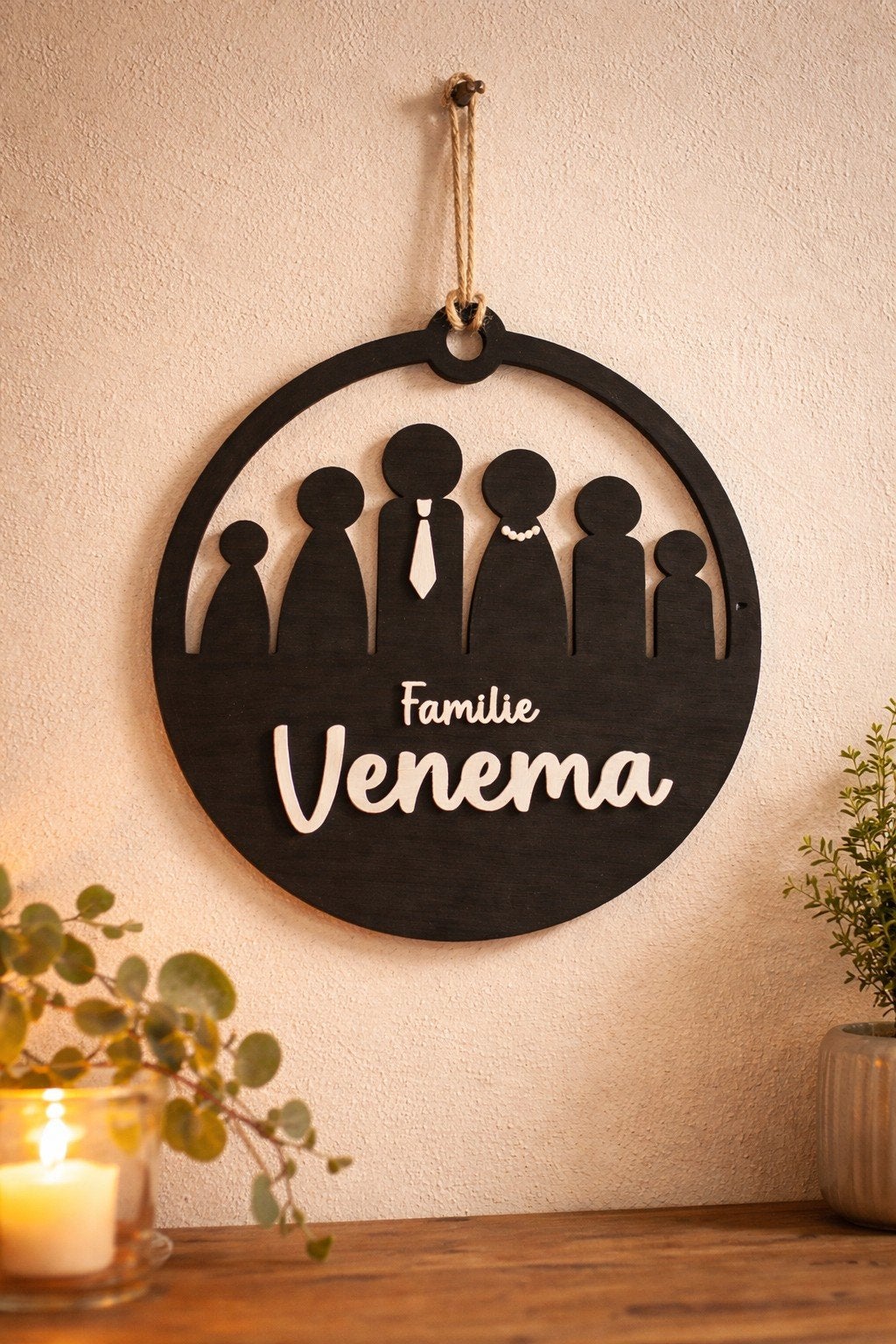 Gepersonaliseerd Naambord Familie - Cadeau Gezin, Ophalen of Verzenden, Nieuw, Hout