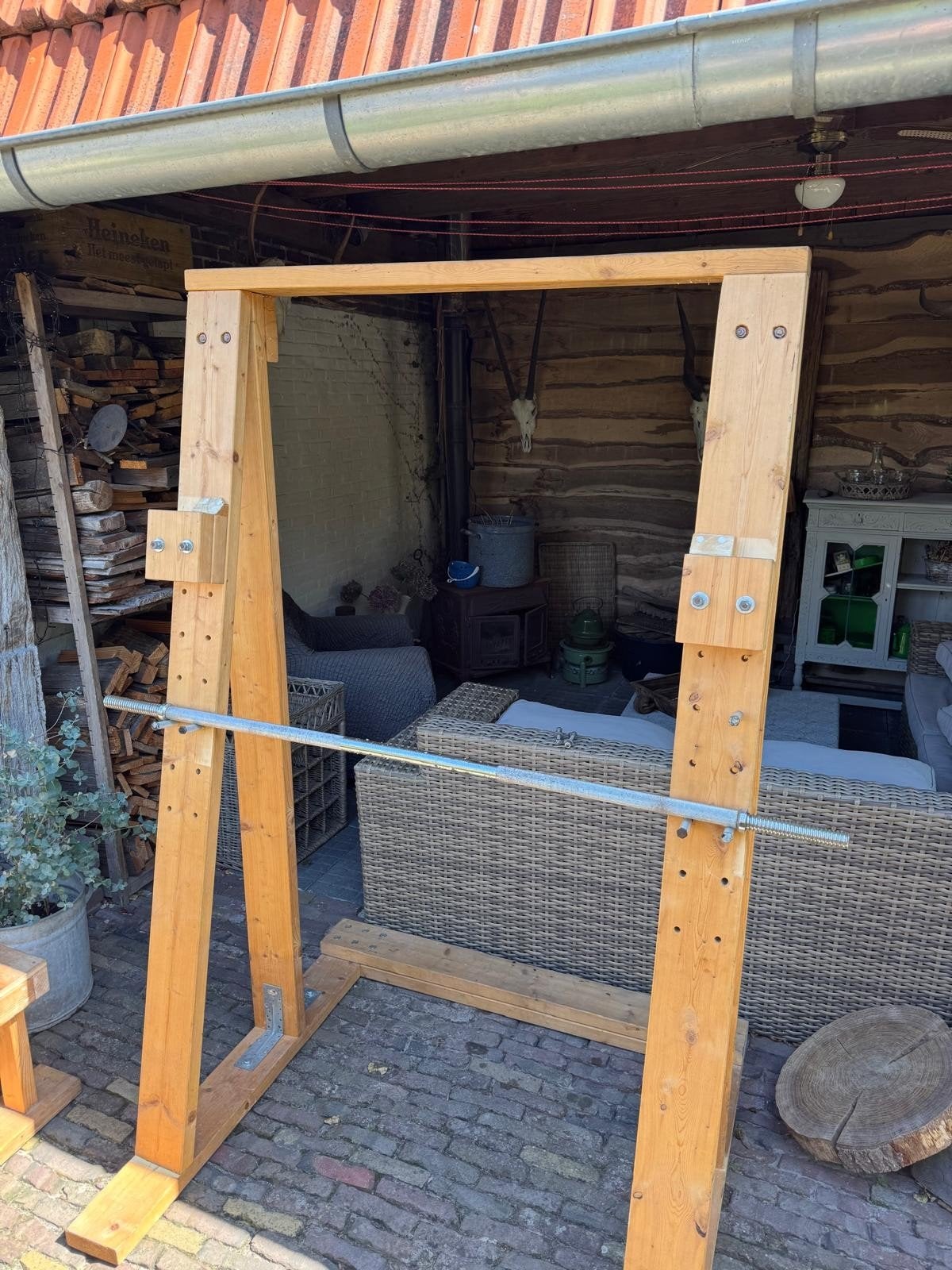 squad rack/halterbank/krachtstation met verstelbare, Ophalen, Overige materialen, Gebruikt, Krachtstation