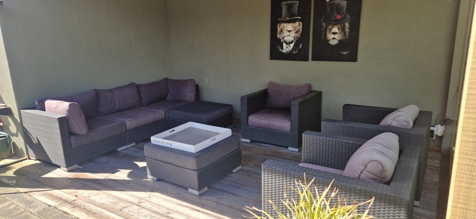 Grote loungeset van zware kwaliteit met dikke kussens, Tuin en Terras, Tuinsets en Loungesets, Ophalen, Meer dan 8 zitplaatsen
