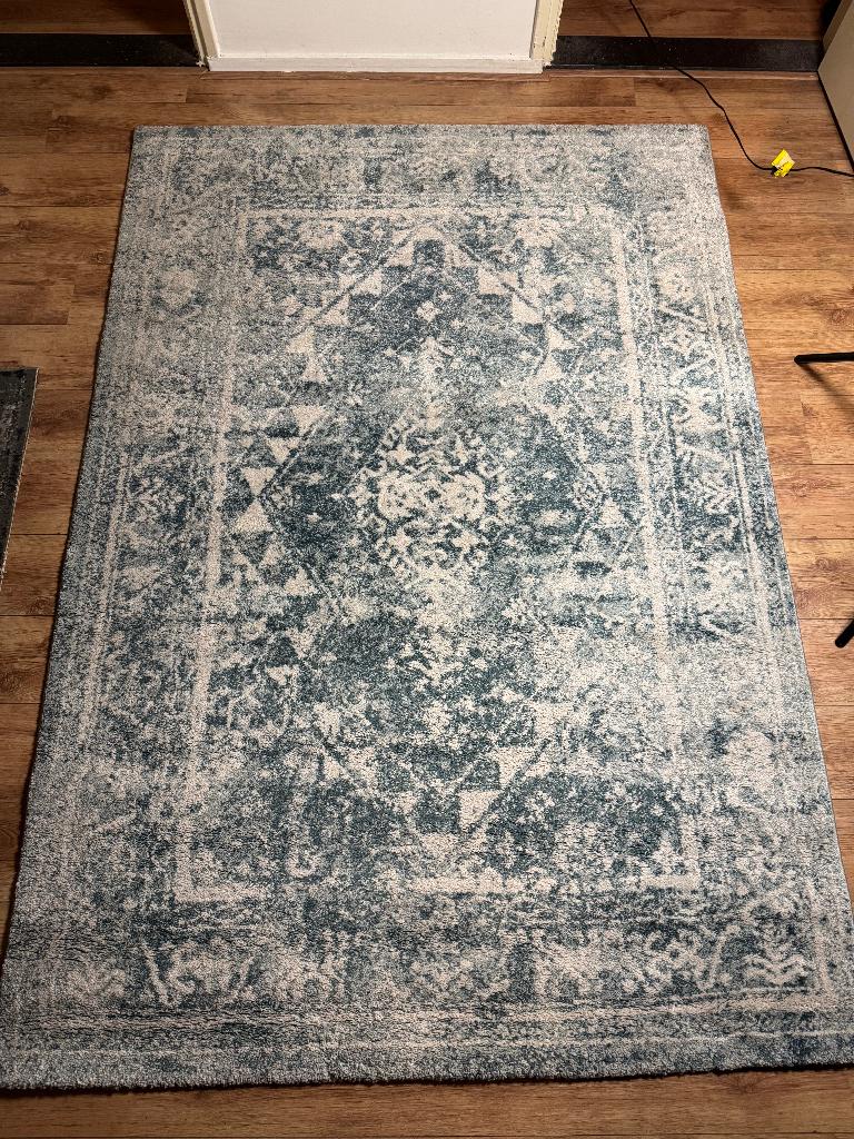 Vloerkleed, Huis en Inrichting, Stoffering | Tapijten en Kleden, Ophalen, Gebruikt, Blauw, 150 tot 200 cm