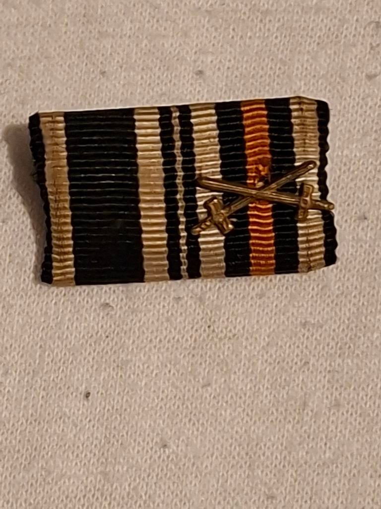 WO1 Duitse baton EK2 en hindenburg kruis, Ophalen of Verzenden, Landmacht, Duitsland, Lintje, Medaille of Wings