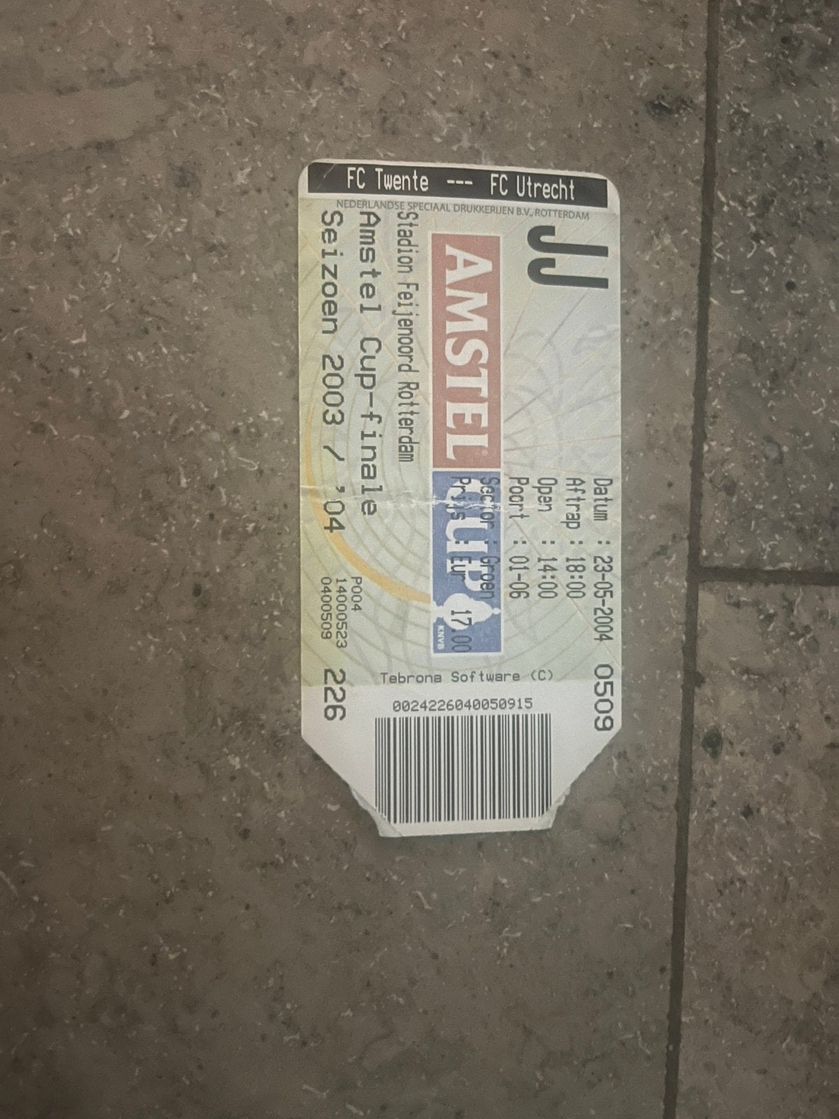TICKET BEKERFINALE 2004 TWENTE-UTRECHT, Verzamelen, Ophalen of Verzenden, Zo goed als nieuw, F.C. Utrecht, Overige typen