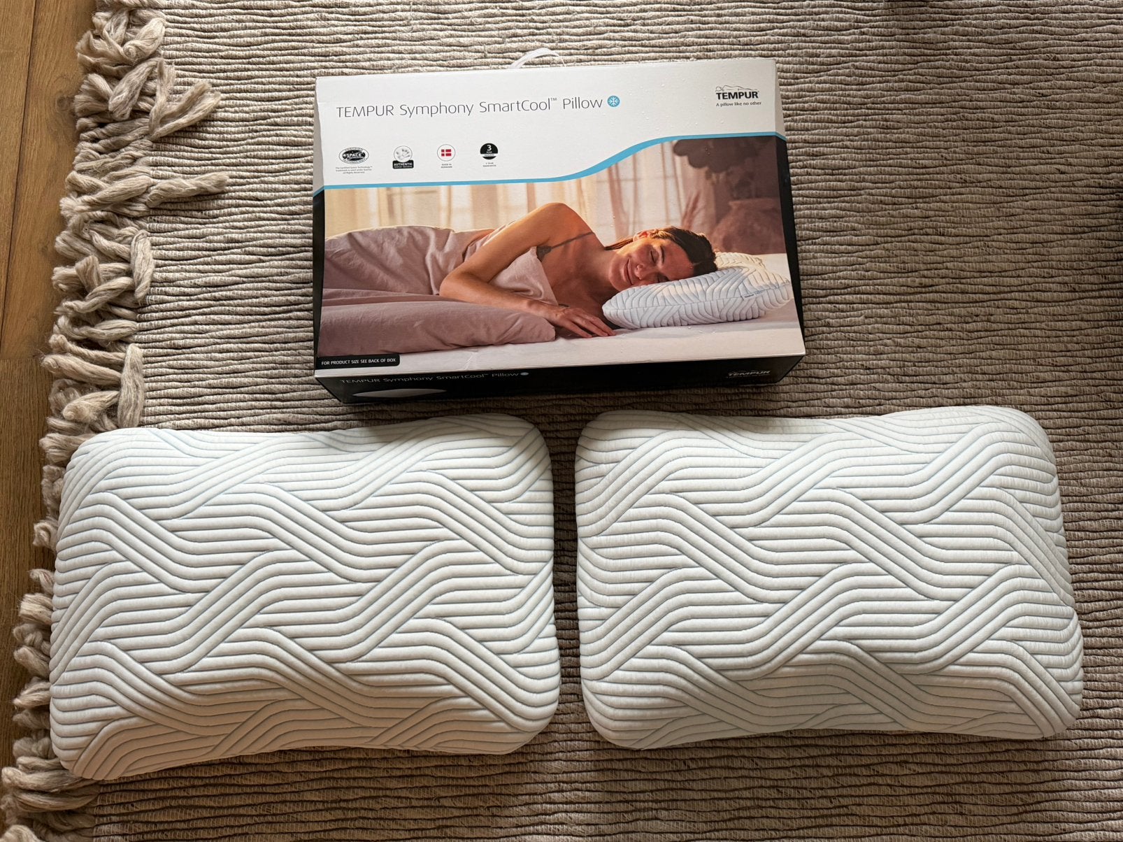 Tempur Symphony SmartCool Pillow 2 stuks, Wit, Tweepersoons, Ophalen of Verzenden, Zo goed als nieuw