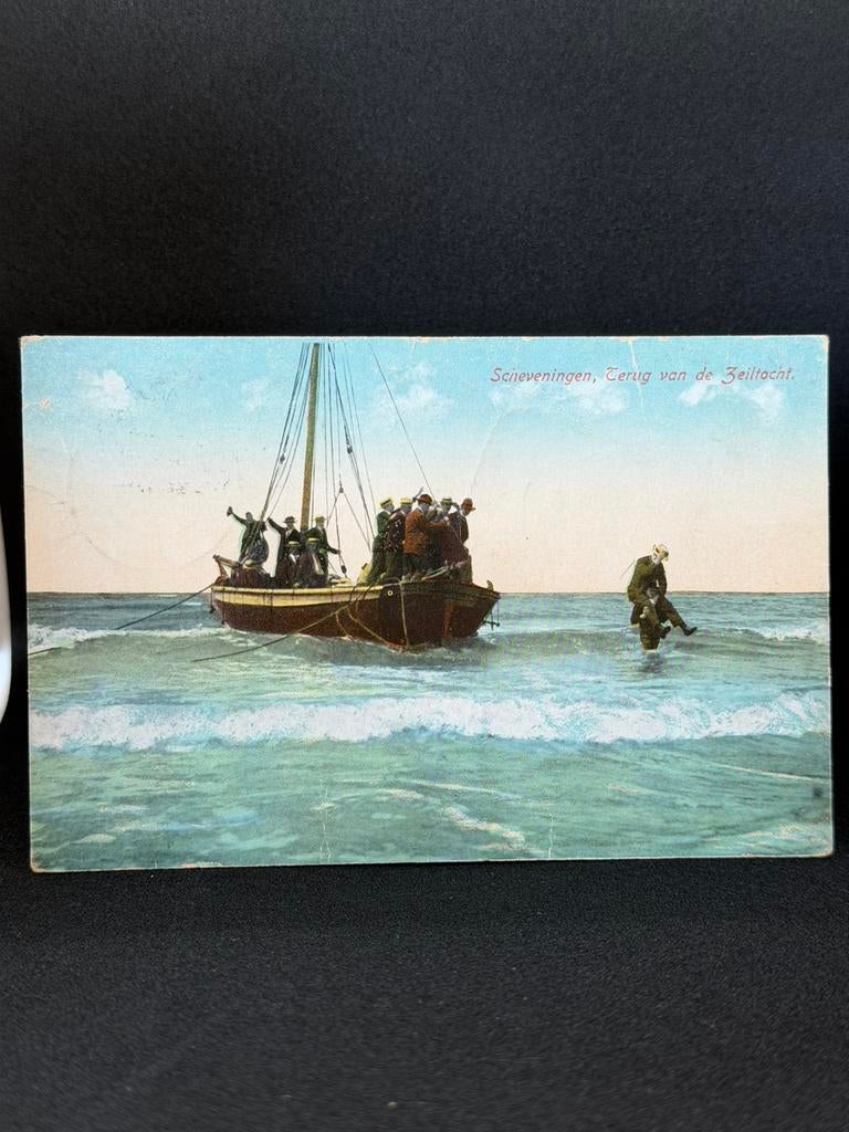 Ansichtkaart Scheveningen Terug van Zeiltocht gelopen 1926, Ophalen of Verzenden, 1920 tot 1940, Zuid-Holland