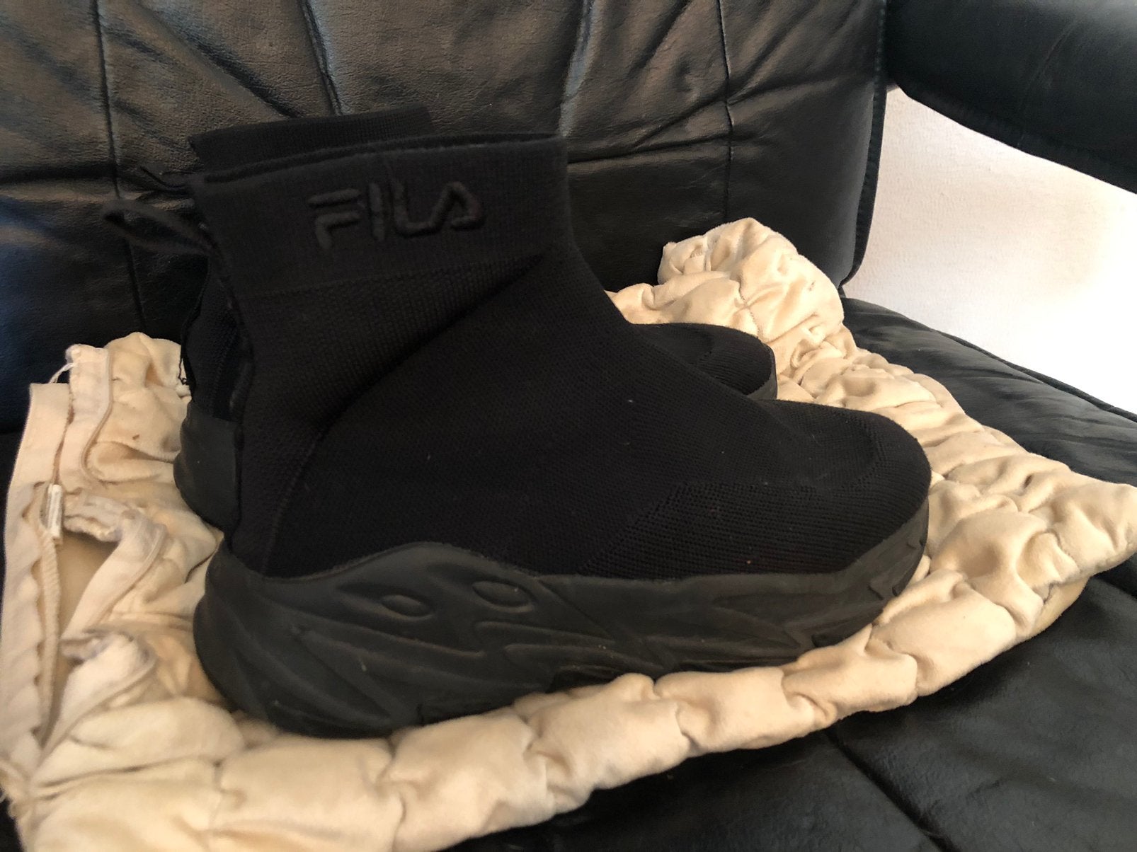 Sock sneakers fila maat 38,5, Ophalen of Verzenden, Zo goed als nieuw, Wit, Sneakers of Gympen