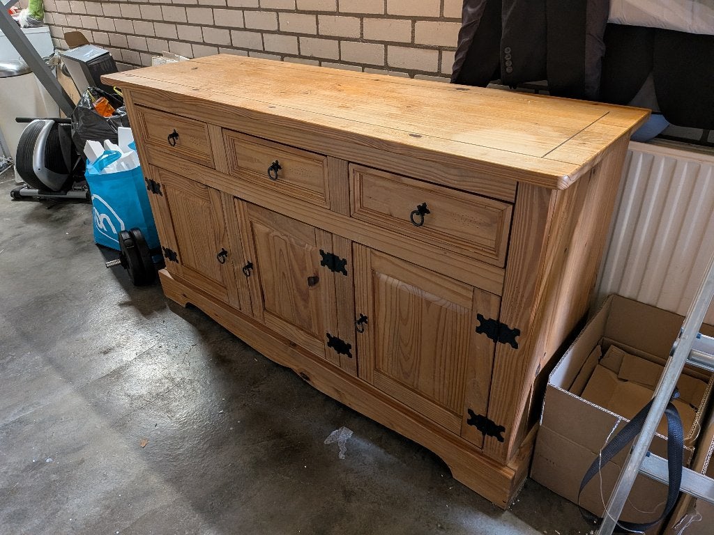 Houten Dressoir met Lades en Deuren - 154x55x88 cm, Huis en Inrichting, Kasten | Buffetkasten, Gebruikt, Minder dan 100 cm, 150 tot 200 cm