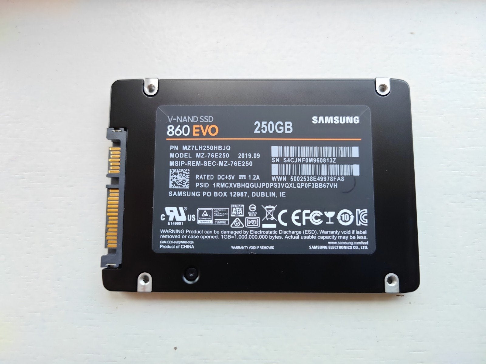 Samsung 860 EVO 250GB SSD | 2,5" SATA | meerdere beschikbaar, Intern, Gebruikt, Samsung evo, Ophalen of Verzenden