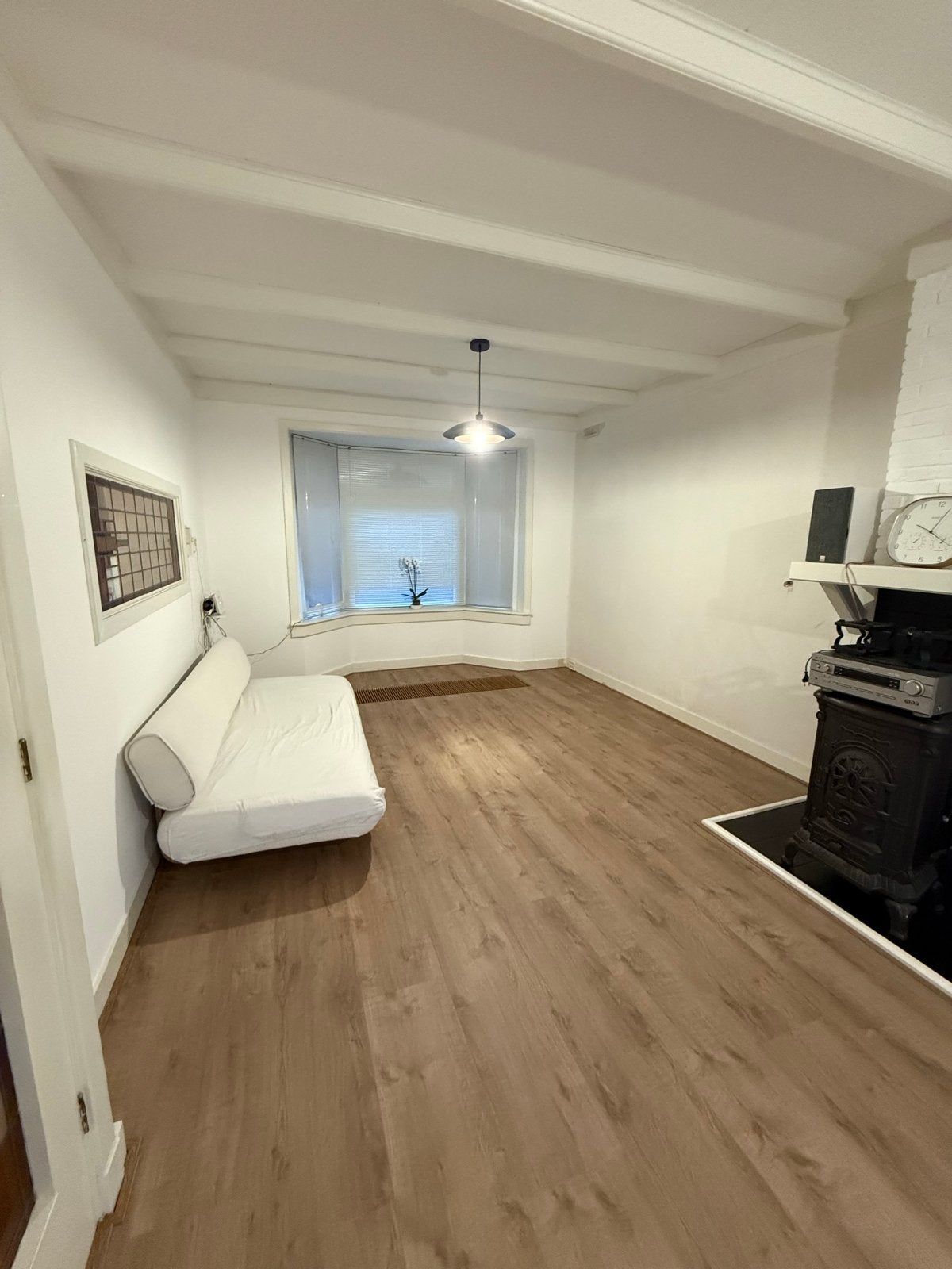 Wit UNIEKE Ikea Allerum Vintage Slaapbank sofa bedbank, Huis en Inrichting, Ophalen, Gebruikt, 90 cm, Eenpersoons