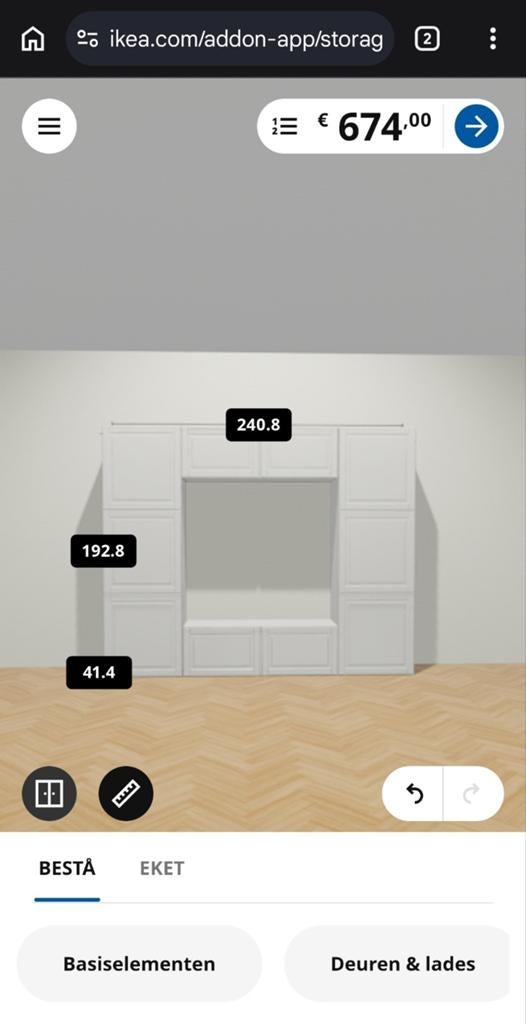 Ikea Besta tv-meubel/ opbergcombinatie wit., Ophalen, Gebruikt, Modern, Functioneel, 200 cm of meer