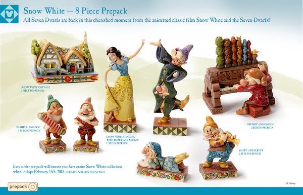 Disney traditions jim shore let op!! Sleepy en happy, Ophalen of Verzenden, Sneeuwwitje of Doornroosje, Gebruikt, Beeldje of Figuurtje