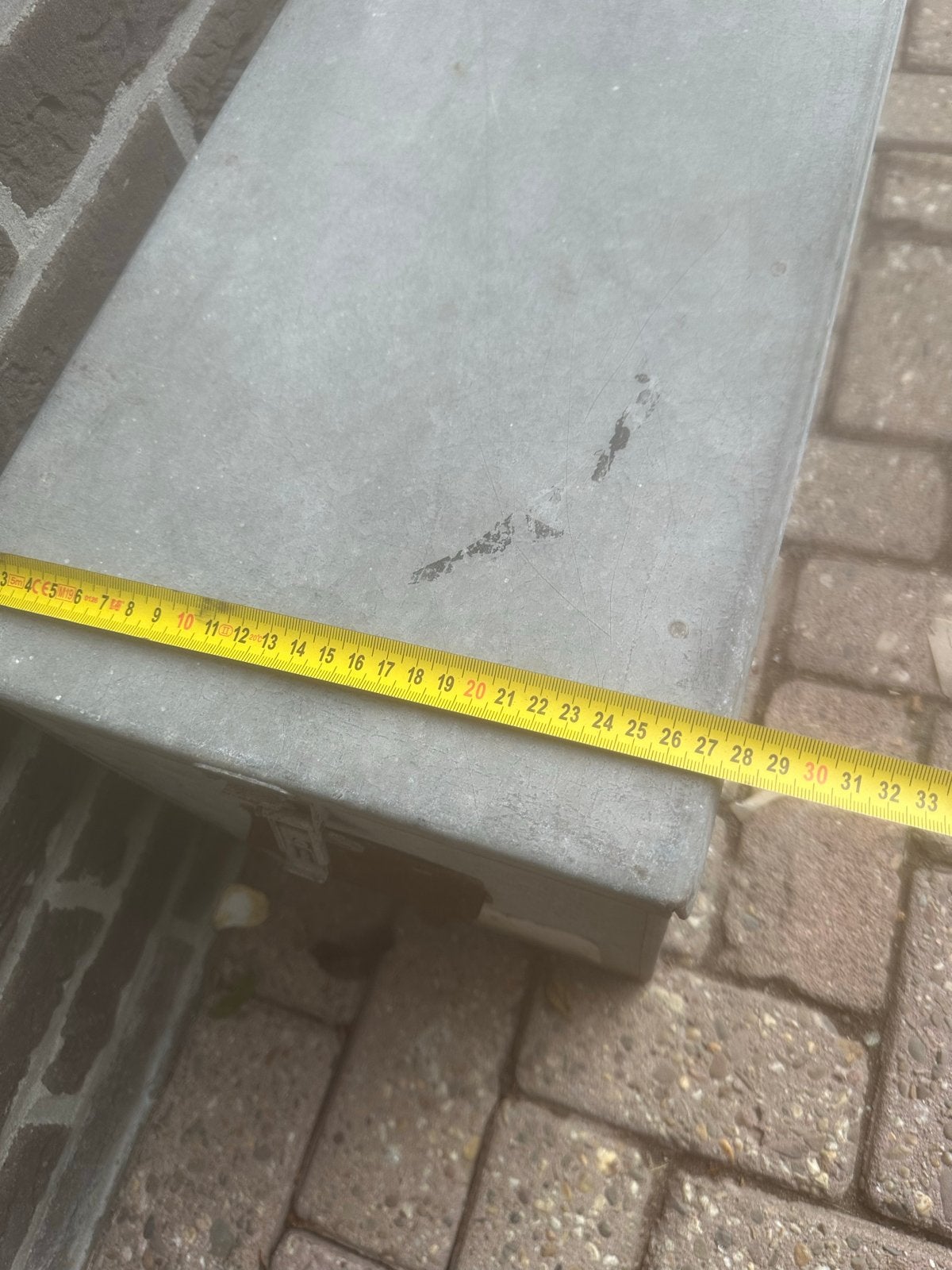 Grote vintage zinken bak / kist, Ophalen of Verzenden