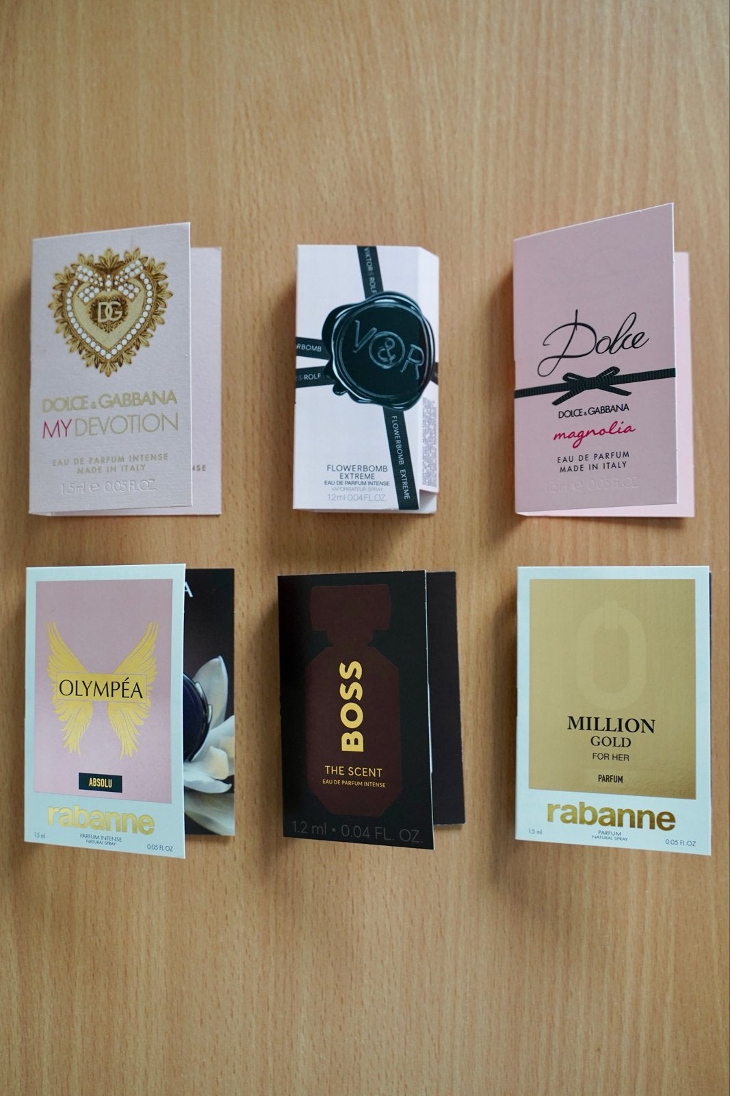 Dames parfum sampleset (D&G, Viktor&Rolf, Rabanne, Boss), Ophalen of Verzenden, Zo goed als nieuw