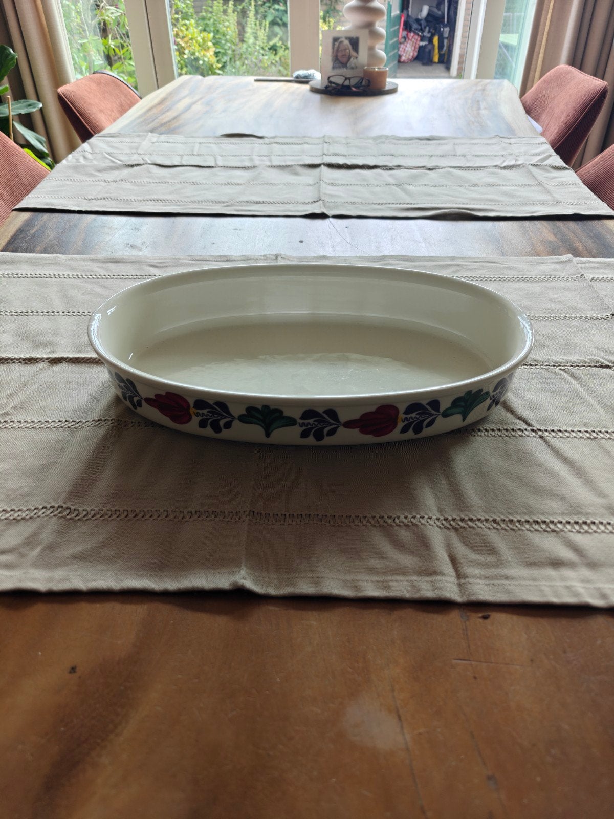 Boerenbont Ovenschaal van Royal Boch 22x36, Gebruikt, Keramiek, Landelijk/Boerenbont, Ophalen of Verzenden