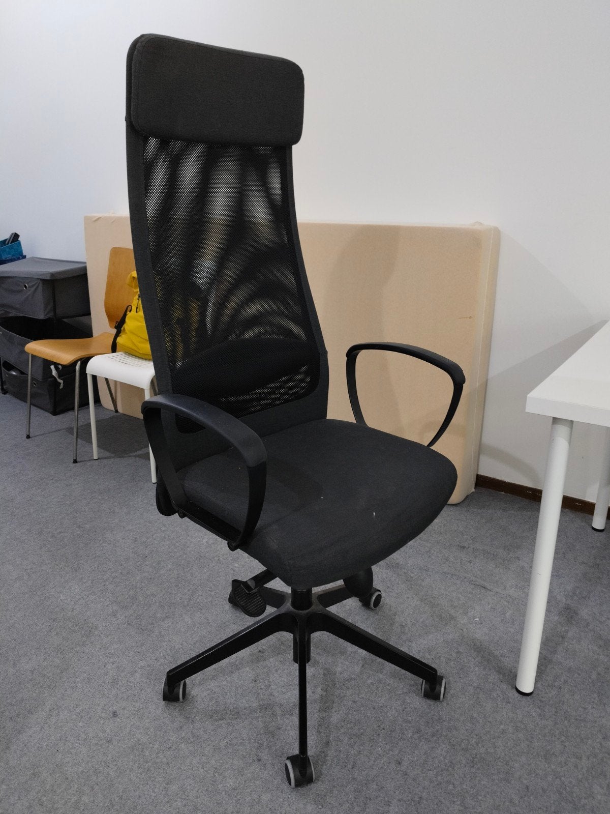 IKEA bureaustoel Marcus donkergrijs, Huis en Inrichting, Bureaustoelen, Ophalen, Gebruikt, Grijs, Bureaustoel
