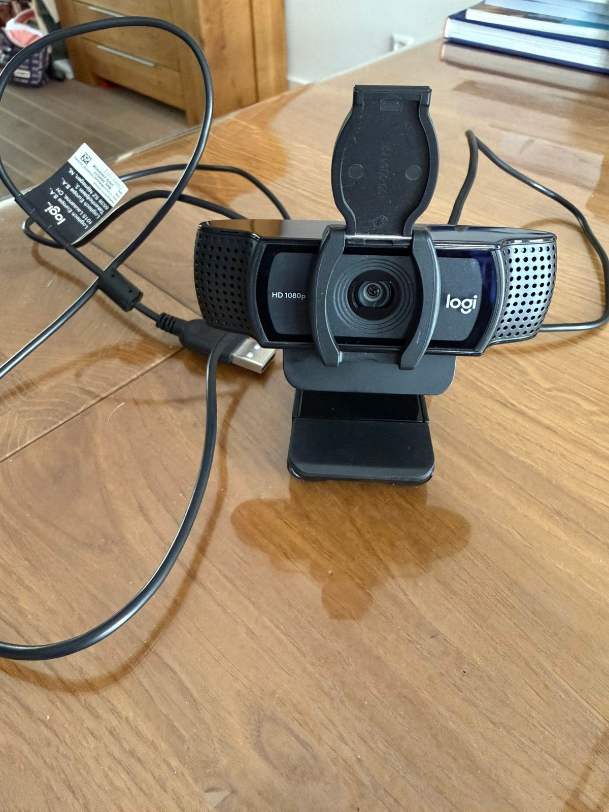 Logitech C920e webcam, Computers en Software, Webcams, Ophalen of Verzenden, Zo goed als nieuw, Microfoon