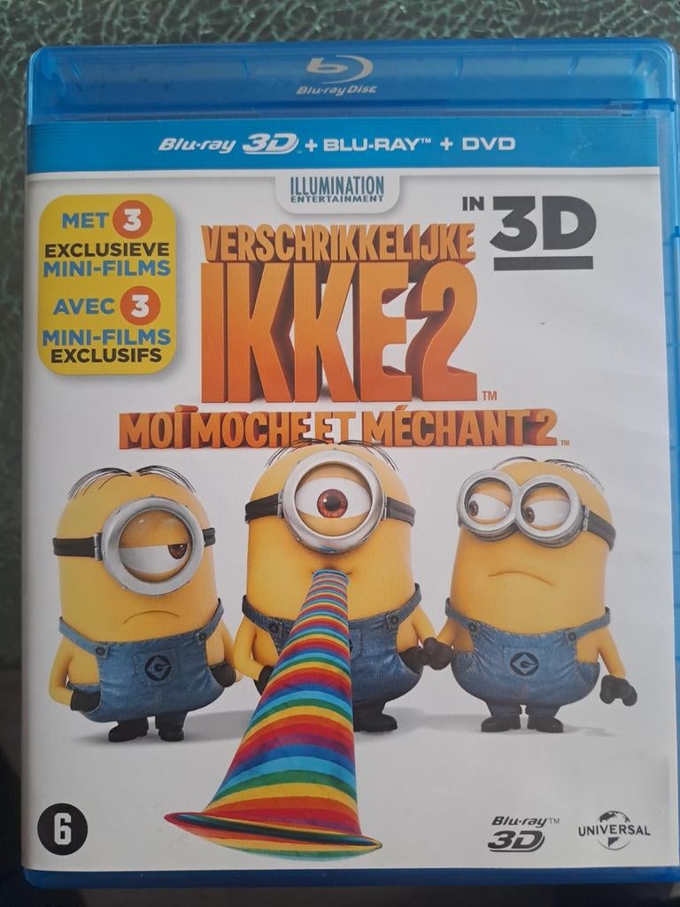 Verschrikkelijke ikke 2 (3D brd, brd, dvd), Cd's en Dvd's, Blu-ray, Ophalen of Verzenden, Zo goed als nieuw