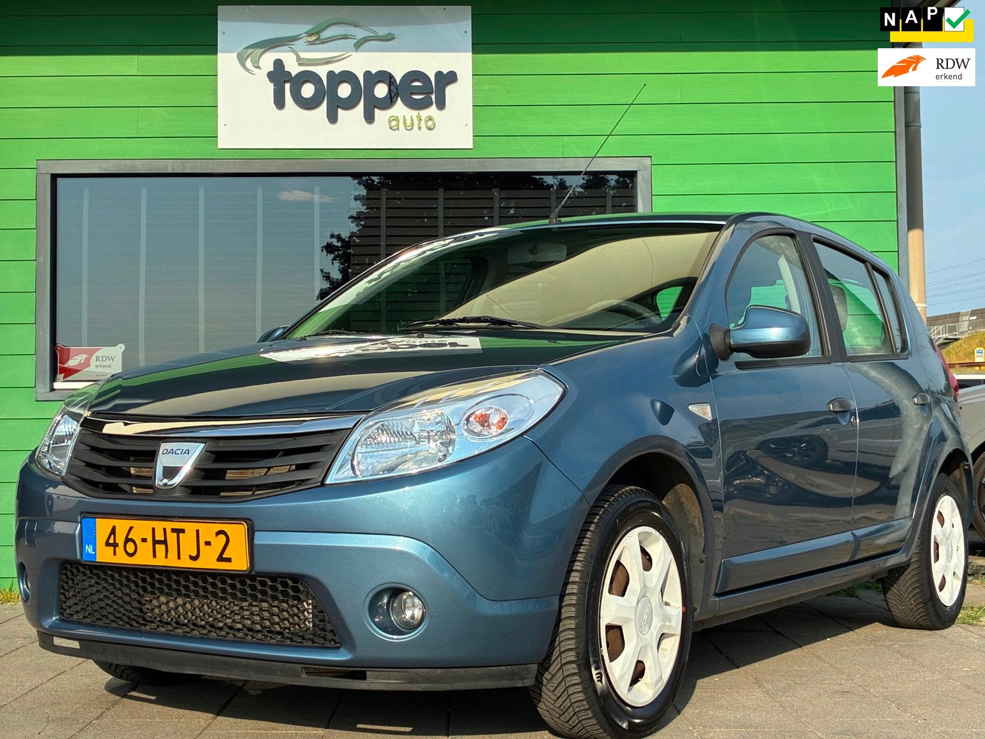 Dacia Sandero 1.4 Lauréate|1e Eigenaar|Airco|Elektr.ramen|B, Auto's, Dacia, Voorwielaandrijving, 1011 kg, 4 cilinders, Blauw