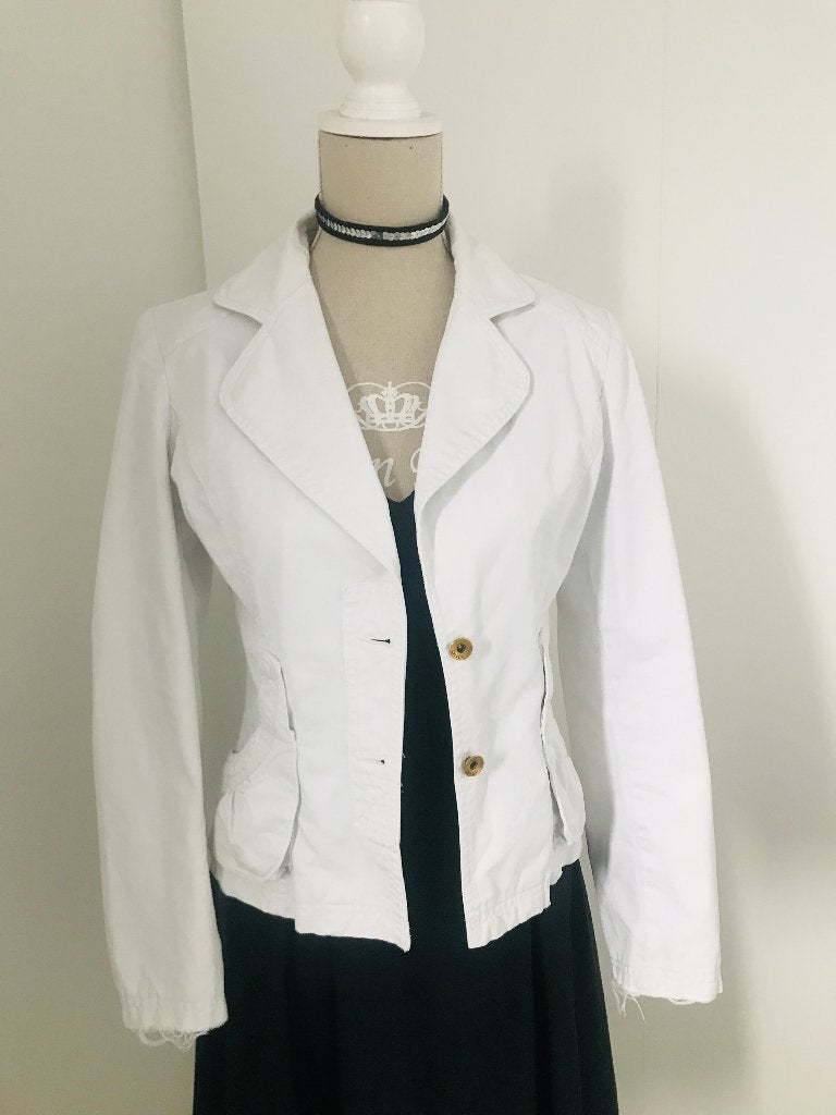 zomerjackje dames wit denim, Ophalen of Verzenden, Zo goed als nieuw, Maat 36 (S), Wit