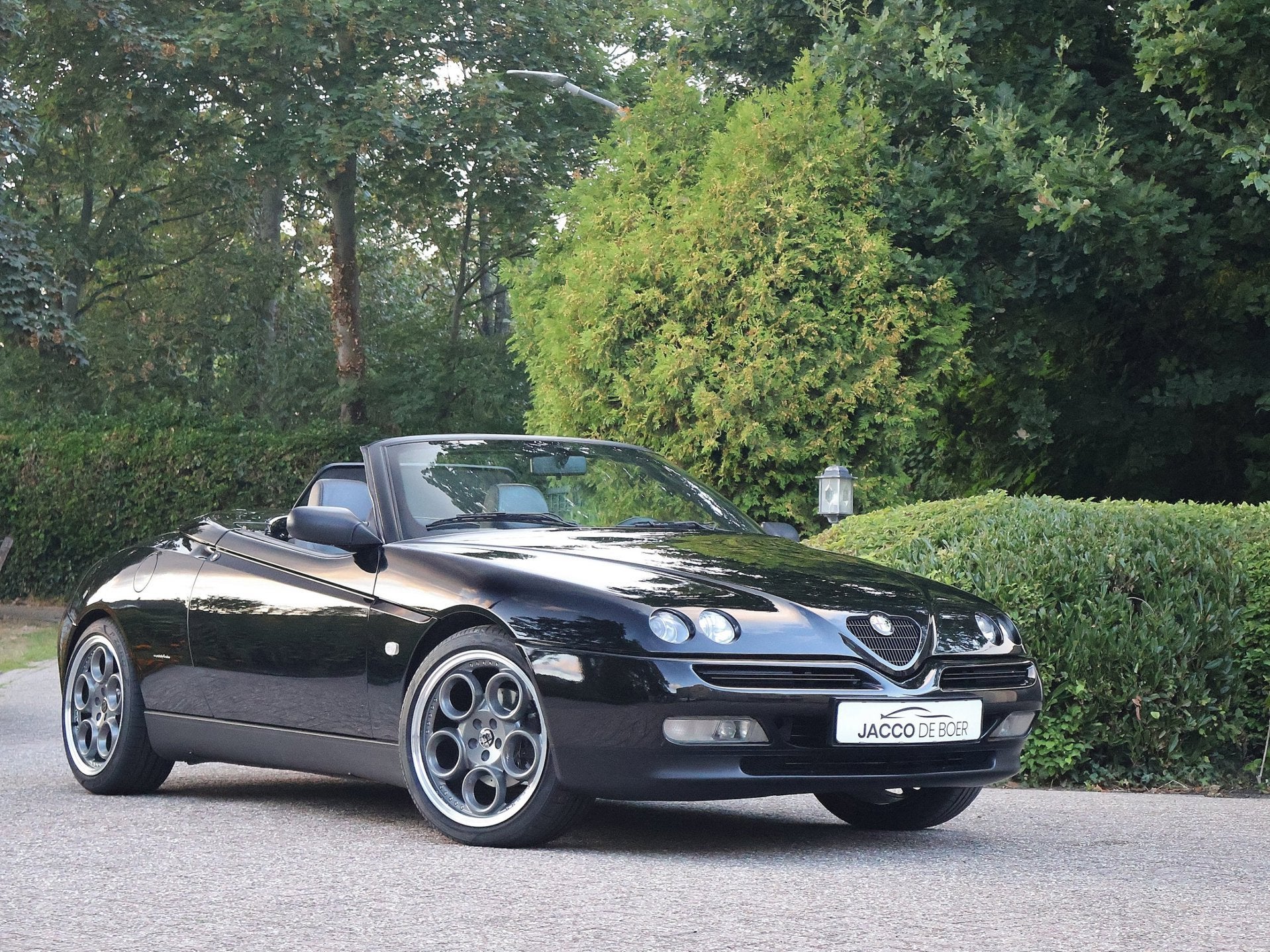 Alfa Romeo Spider 2.0-16V T.Spark 18"Teledials en Novitec, Gebruikt, Zwart, Spider, Zwart