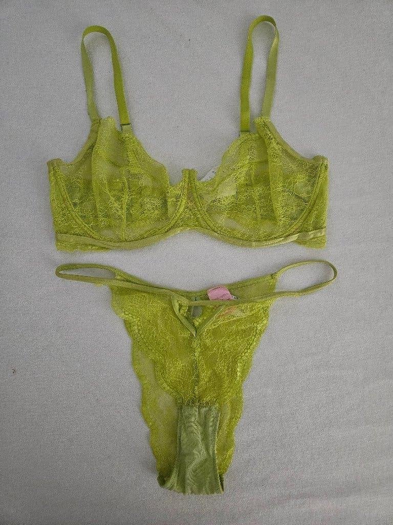 Lingerie set, Verzenden, Geel, BH
