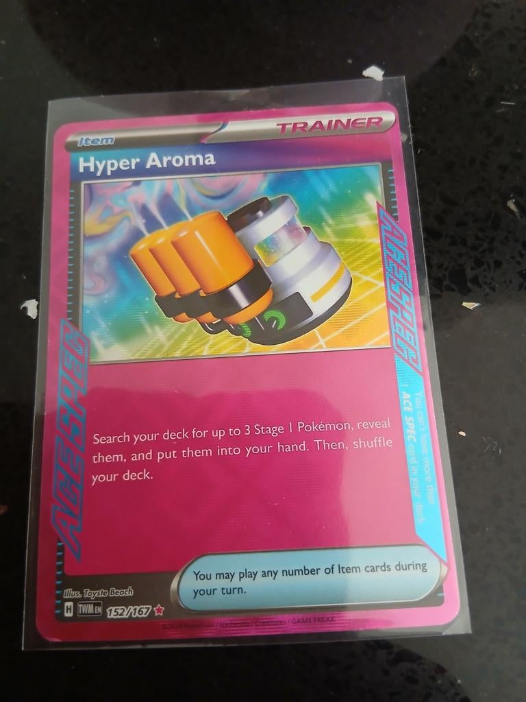 Pokemonkaart hyper  aroma, Ophalen