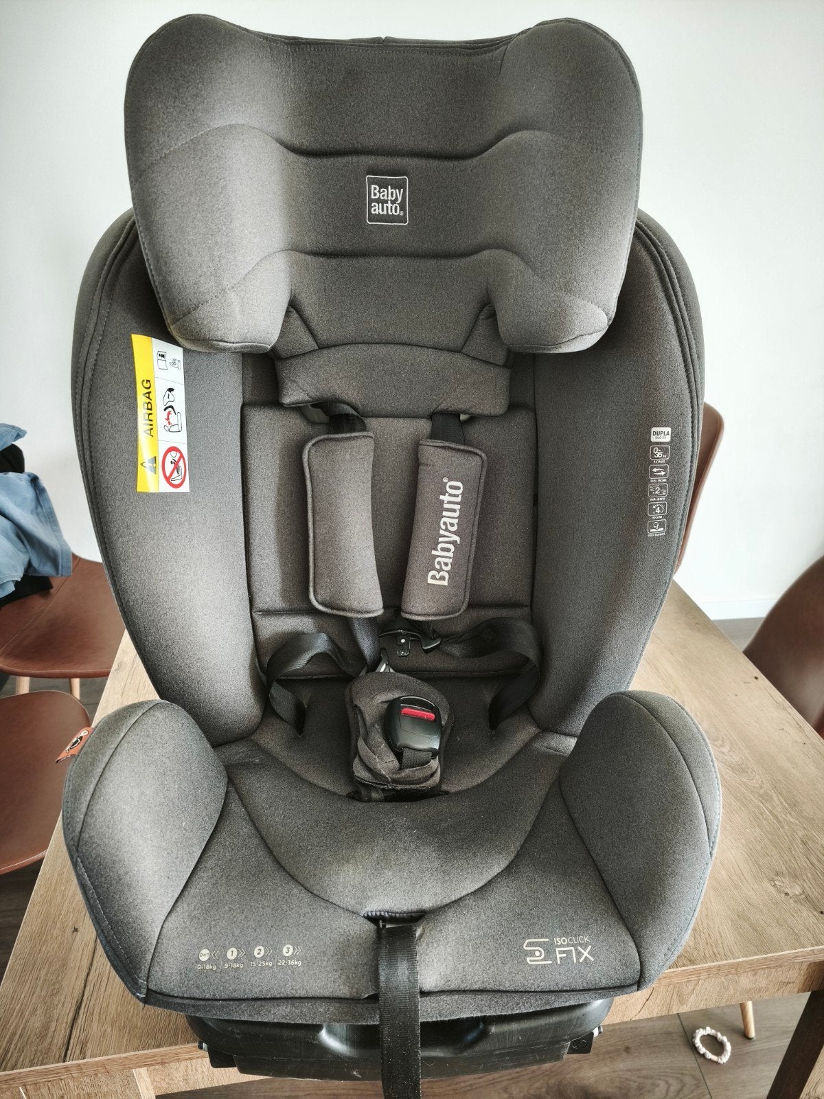 Babyauto Dupla Duo Fix autostoel 0-36 kg Isofix, Kinderen en Baby's, Autostoeltjes, Ophalen, Zo goed als nieuw, Verstelbare rugleuning