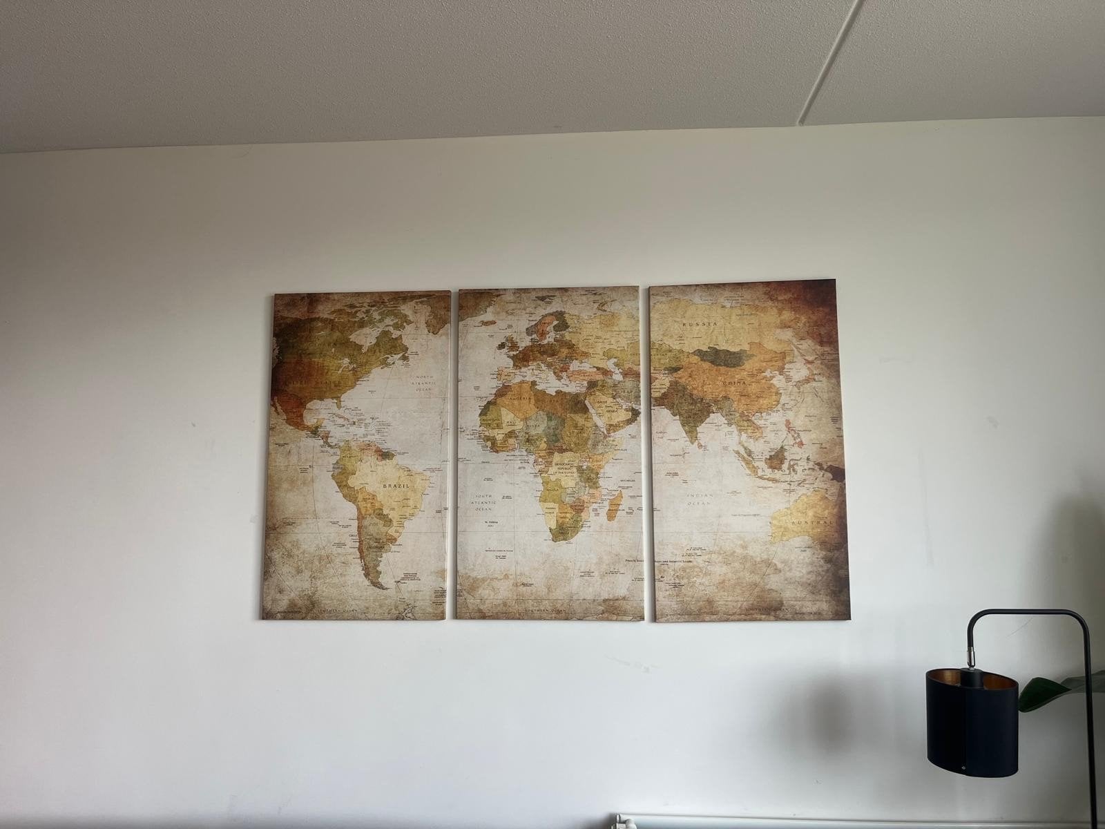 3 delig wereldkaart voor op de muur, Ophalen