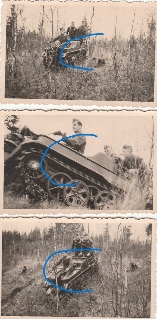 Lot 3x Foto NSU Kettenkrad 101, Verzenden, Landmacht, Duitsland, Foto of Poster