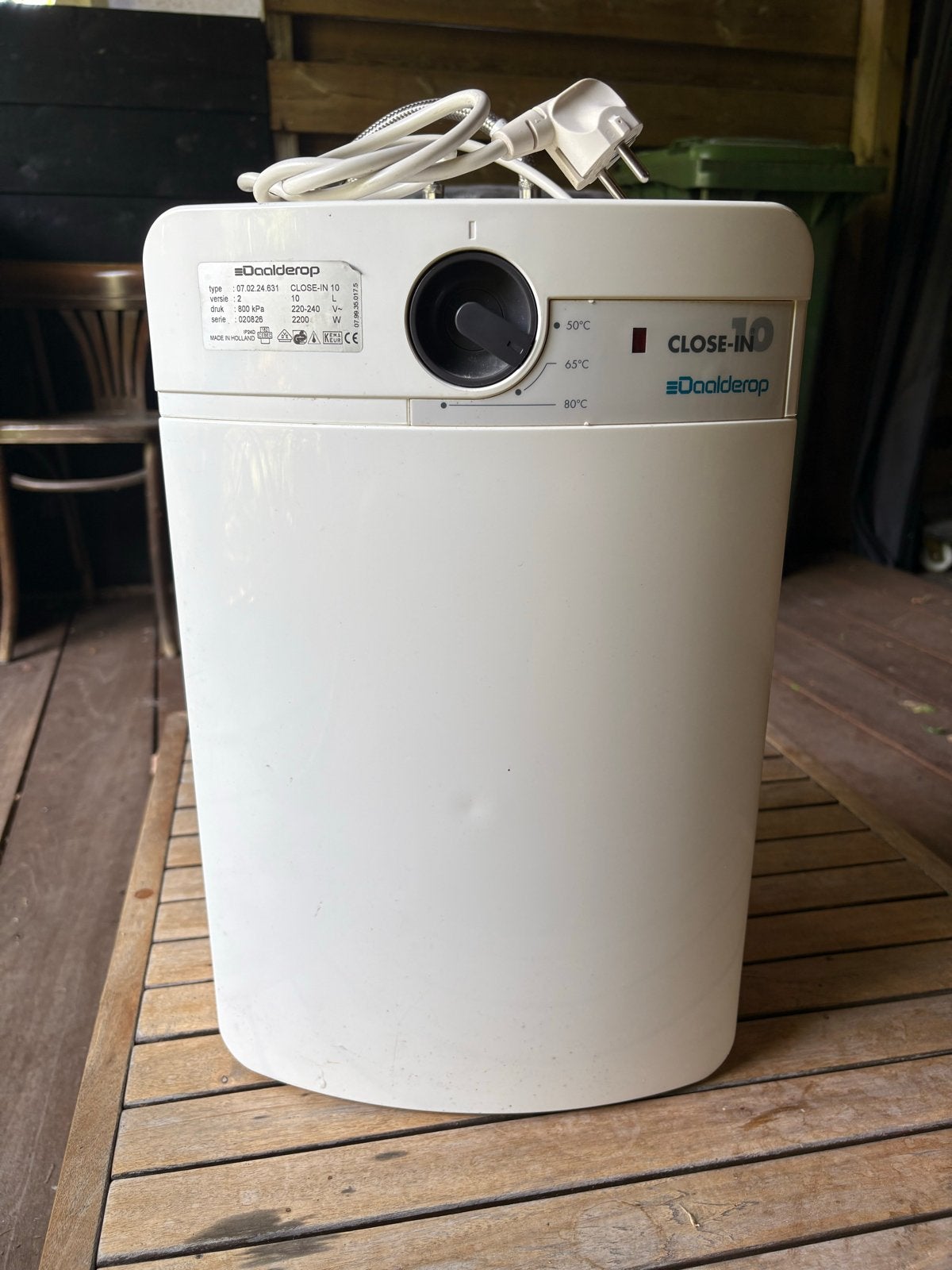 Daalderop Close-in 10 liter boiler - Gebruikt, Ophalen, Gebruikt