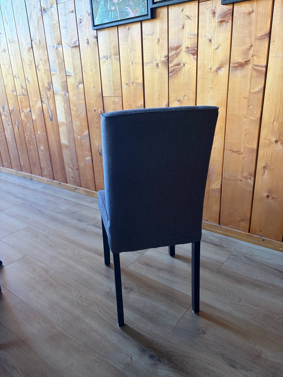 Donkergrijze eetkamerstoelen t.e.a.b., Ophalen, Gebruikt, Vijf, Zes of meer stoelen, Stof