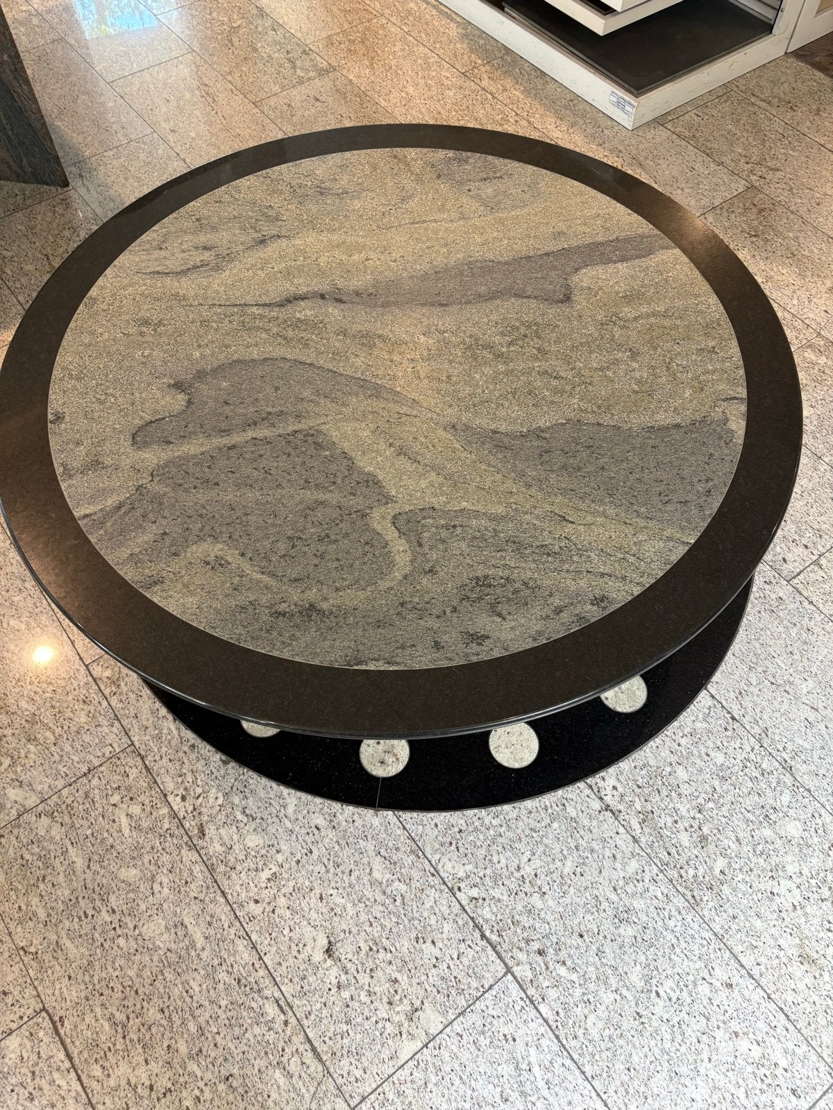 Rond granieten tafelblad - 140 cm diameter, Ophalen, Overige materialen, Gebruikt, 100 tot 150 cm