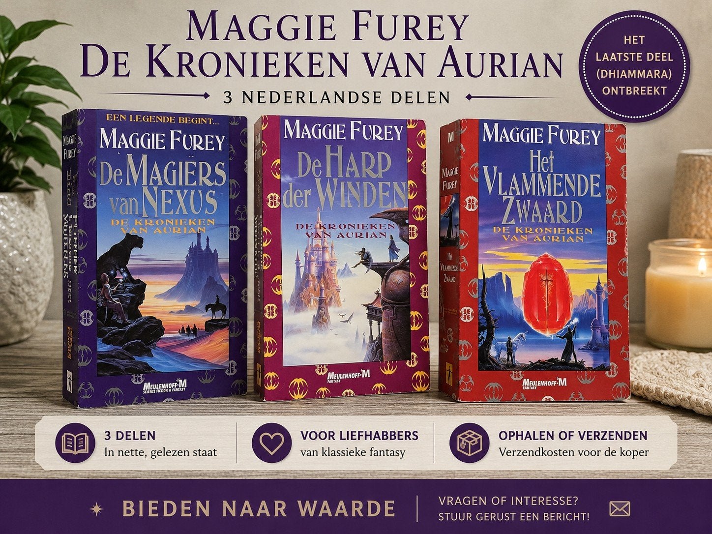 Maggie Furey - De Kronieken van Aurian (3 delen), Boeken, Ophalen of Verzenden, Gelezen