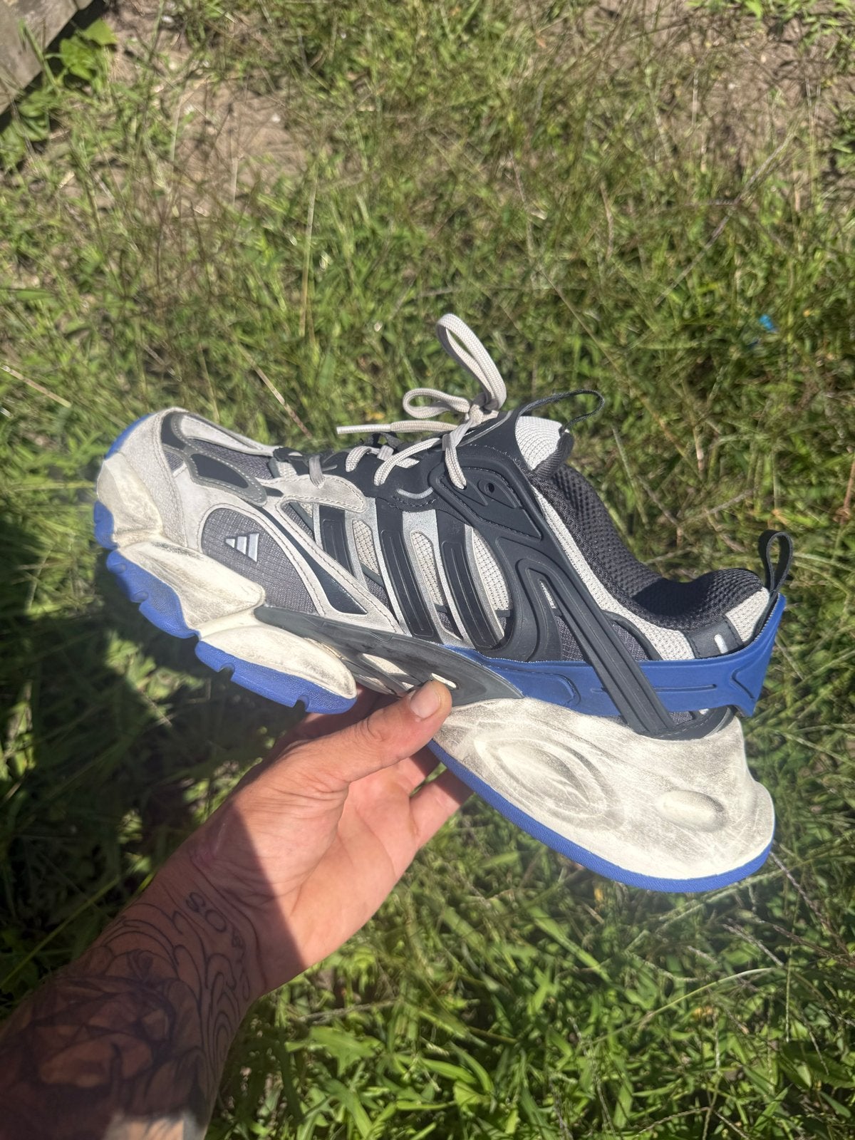 Adidas XLG Runner Deluxe Maat 46 - Zo goed als nieuw, Verzenden, Zo goed als nieuw, Overige kleuren, Sneakers of Gympen
