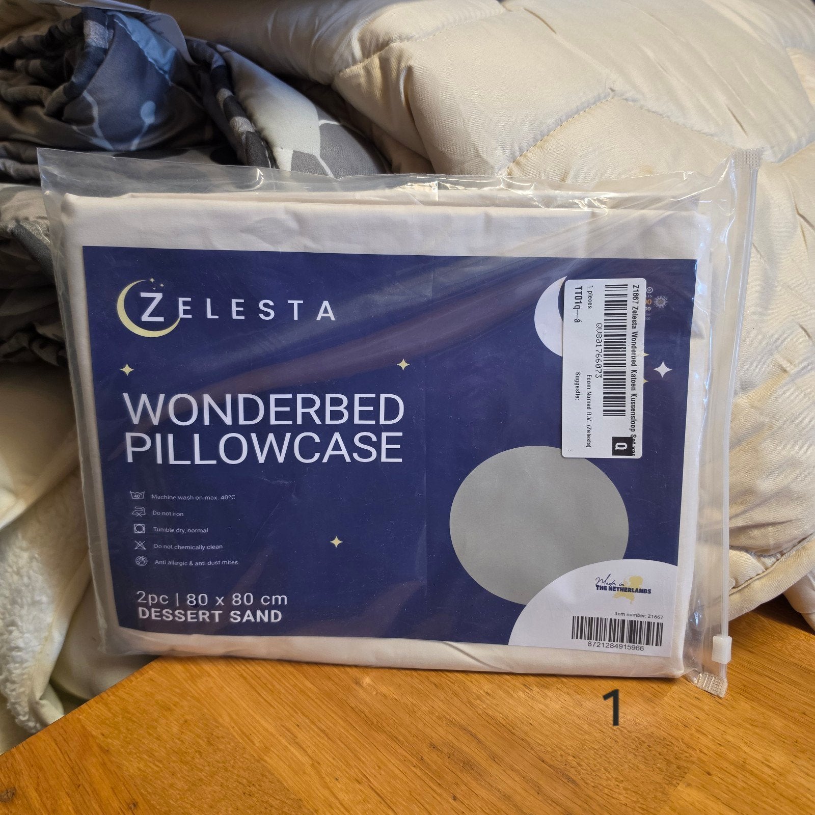 Wonderbed Kussensloop 80x80 cm - Dessert Sand, Overige kleuren, Hoeslaken of Sloop, Ophalen of Verzenden, Overige merken