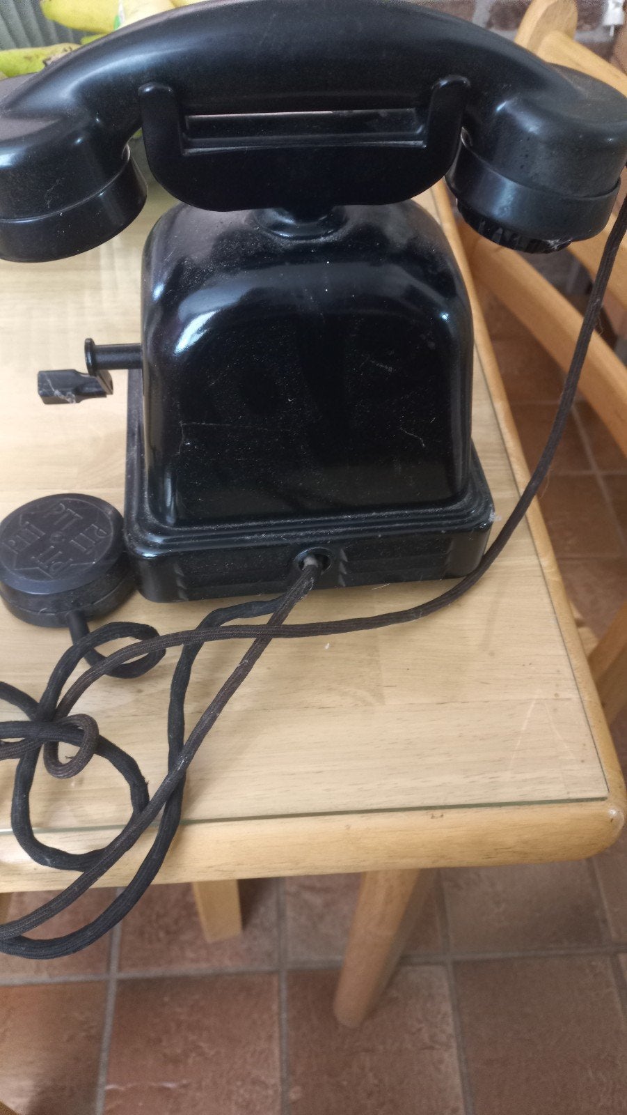 Vintage PTT Telefoon - Zwart Bakeliet, Antiek en Kunst, Ophalen