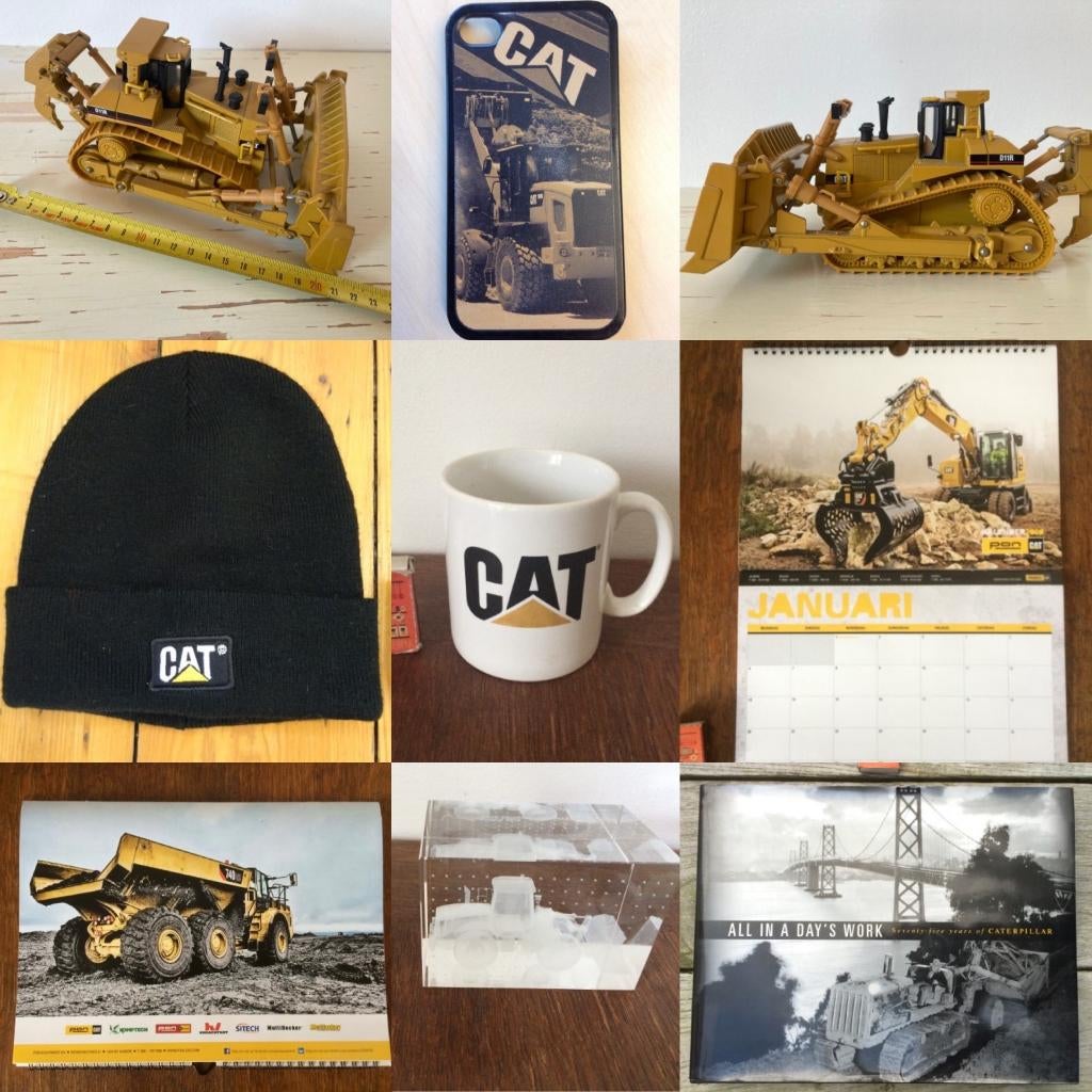 Cat Caterpillar model boek muts ijsmuts mok cover mobieltje, Ophalen of Verzenden, Zo goed als nieuw, Overige typen
