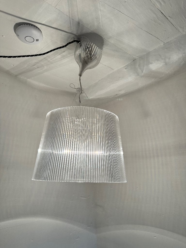 Moderne transparante hanglamp - Kartell stijl, Kunststof, Modern, Design, Transparant, Zo goed als nieuw, E27 (groot)
