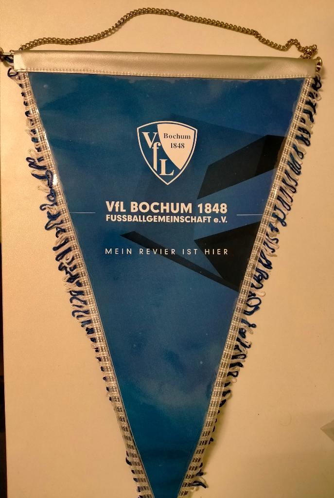VFL Bochum 1848 voetbal vaan Duitland Duitse club sport, Verzamelen, Ophalen of Verzenden, Gebruikt, Buitenlandse clubs, Vaantje of Sjaal