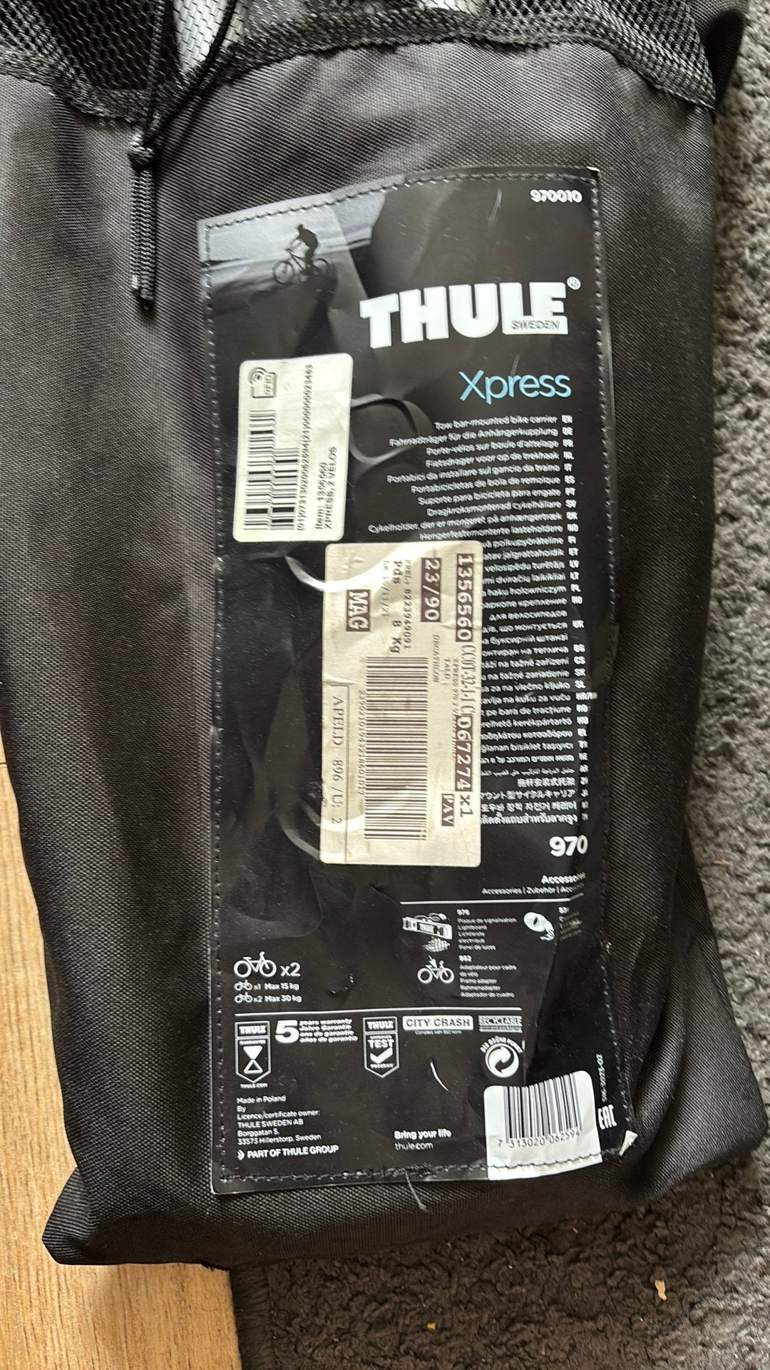 Thule fietsdrager, Watersport en Boten, Watersportkleding, Zo goed als nieuw, Overige typen, Ophalen of Verzenden