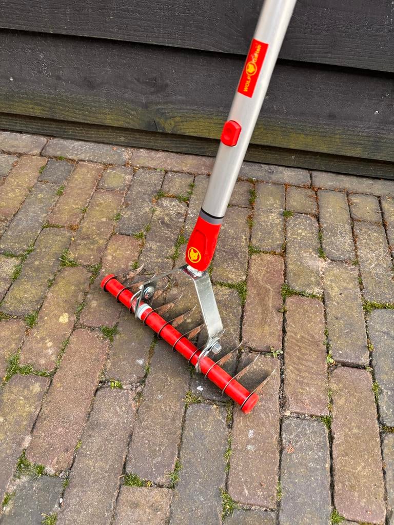 Wolf-Garten Multi-Star (verticuteer) Hark met steel 140cm, Ophalen, Zo goed als nieuw, Hark