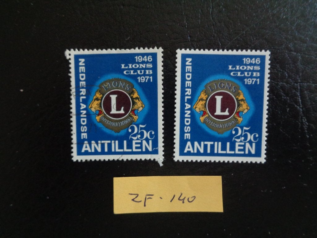 nl antillen-lions club/postfris en gestempeld 1971 (zf-140), Ophalen of Verzenden, Gestempeld
