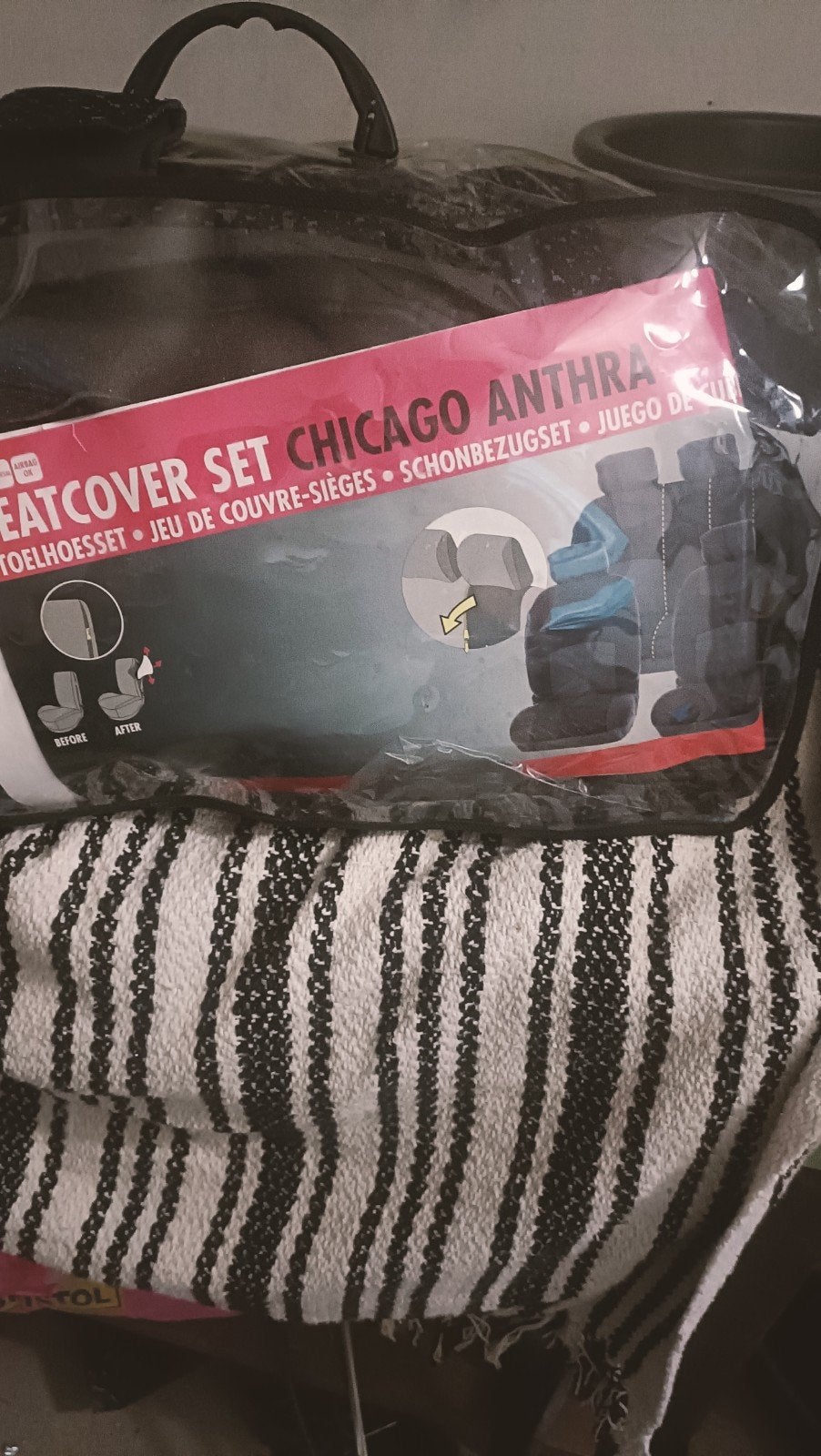 Autostoelhoes set Chicago Anthra, Auto diversen, Auto-accessoires, Zo goed als nieuw, Ophalen of Verzenden