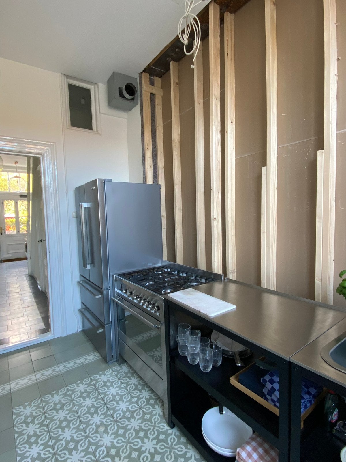 Smeg side-by-side koelkast met vriezerladen - 6 maanden oud, Witgoed en Apparatuur, Ophalen, 200 liter of meer, 60 cm of meer