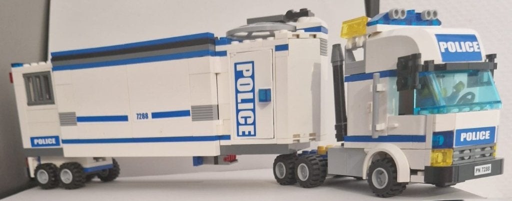 Lego 7288 Mobile Politie Unit met doos uit 2011, Kinderen en Baby's, Speelgoed | Duplo en Lego, Compleet, Gebruikt, Lego, Ophalen of Verzenden