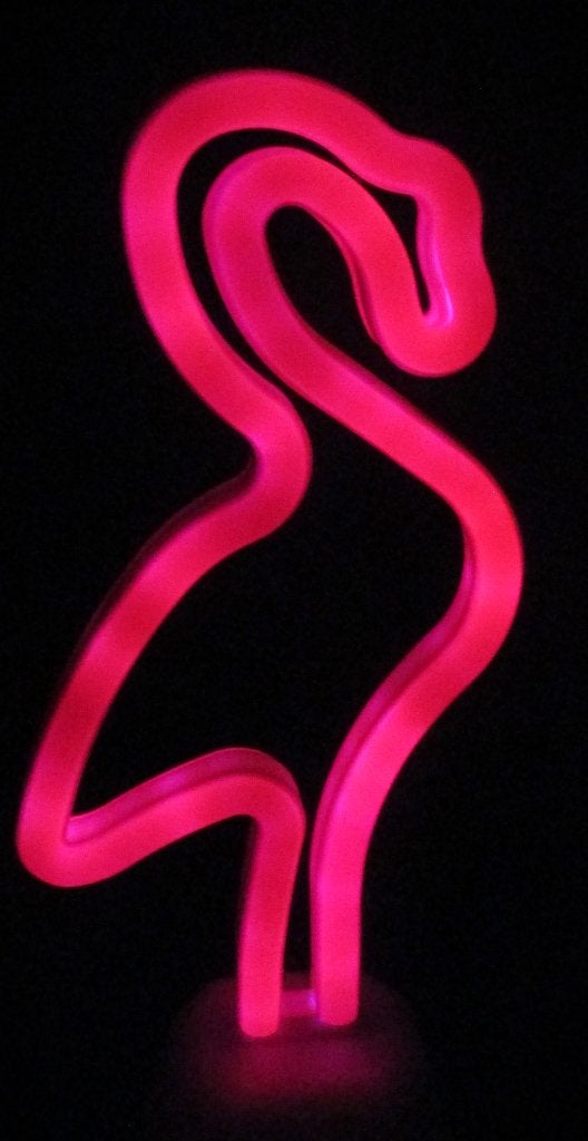 Neon Forever Flamingo~Lamp~werkt prima~Roze, Ophalen of Verzenden, Huis en Inrichting