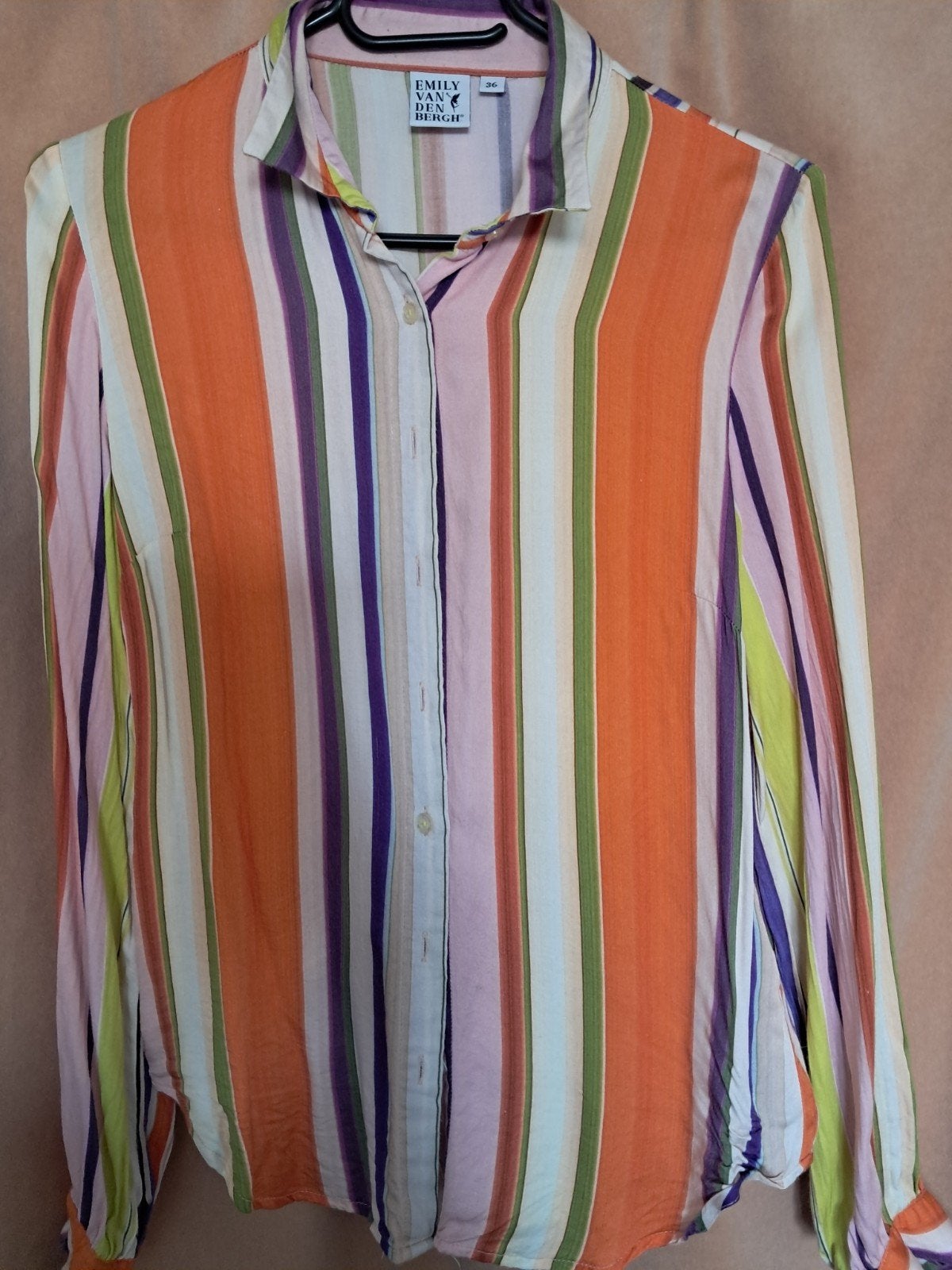 Emily van den Bergh gestreepte blouse maat 36, Blauw, Emily van den Bergh, Ophalen of Verzenden, Zo goed als nieuw