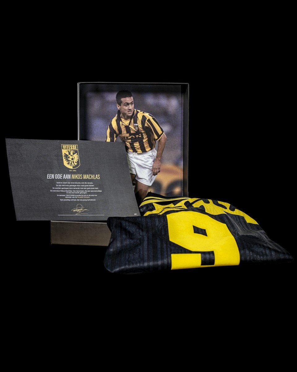 Nieuw Vitesse Nikos Machlas Retro Shirt - Maat L en XL, Maat 52/54 (L), Zwart, Nieuw, Ophalen of Verzenden