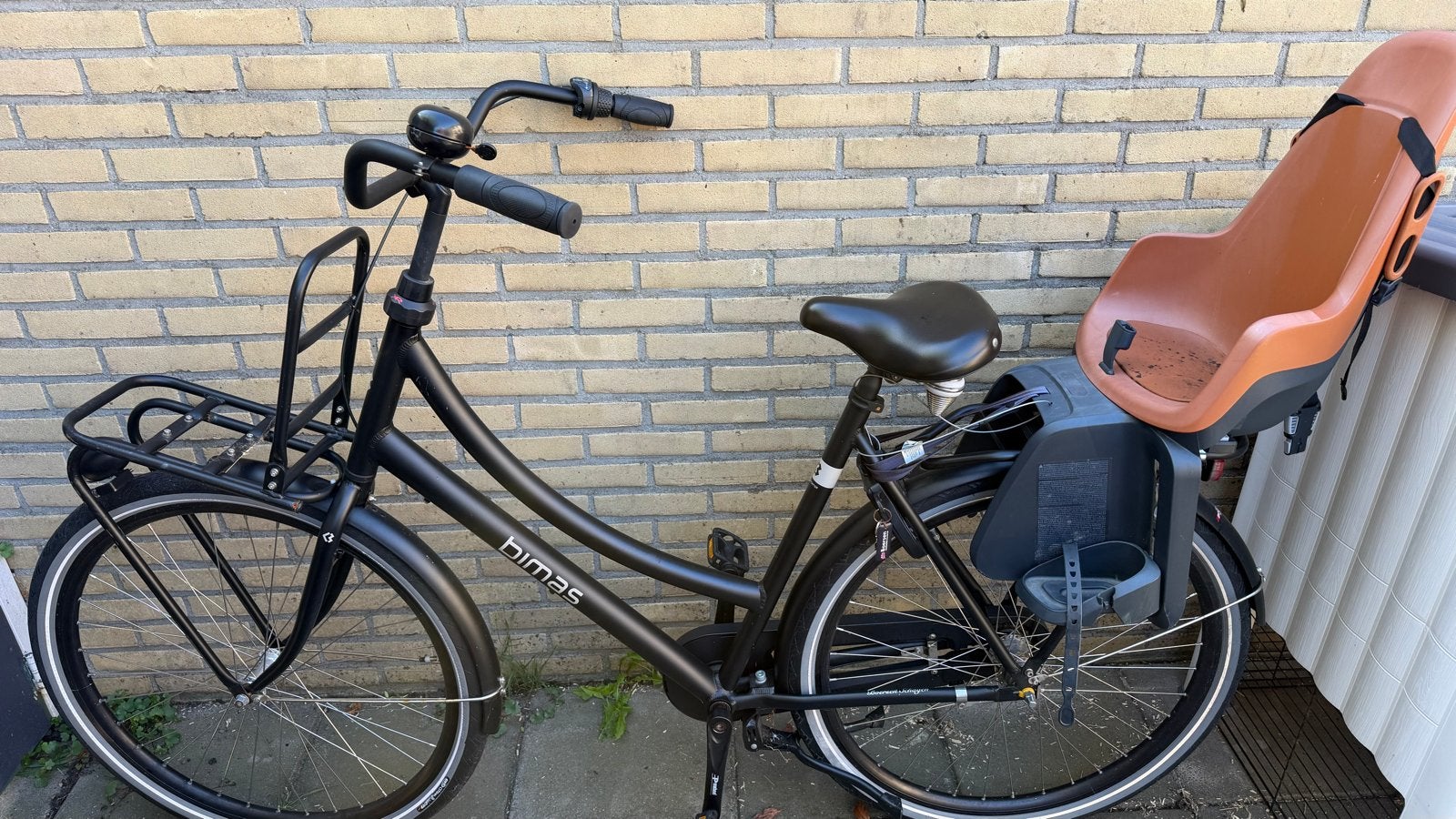 Bimas transportfiets met kinderzitje en versnellingen, Terugtraprem, Versnellingen, Ophalen, Overige merken