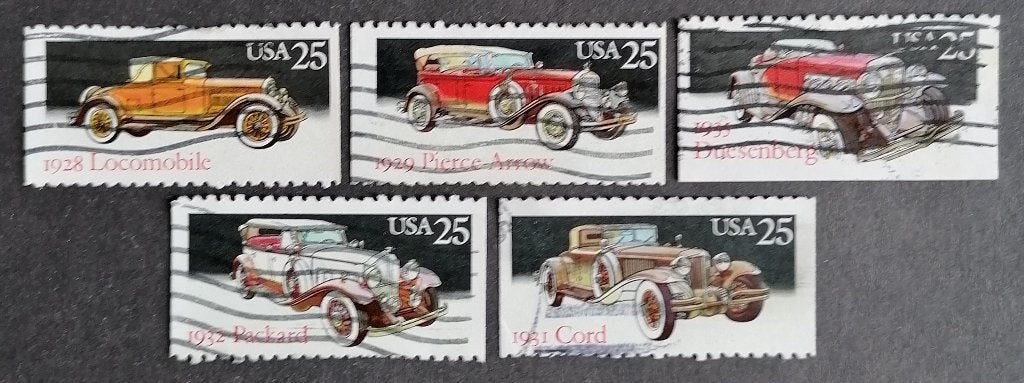 AMERIKA / USA - klassieke auto's 1988, Verzenden, Gestempeld, Noord-Amerika