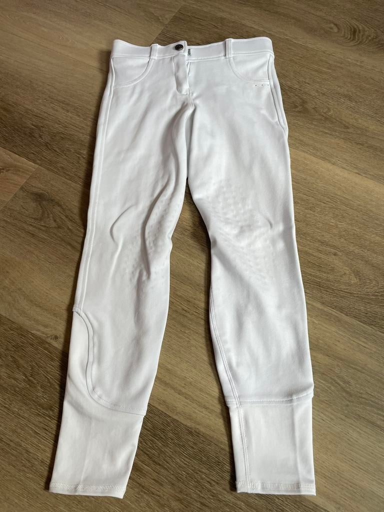 QHP witte paardrijbroek maat 140, Kinderen en Baby's, Ophalen of Verzenden, Zo goed als nieuw, Meisje